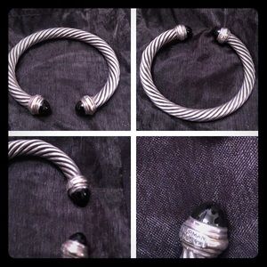 Cable Bracelet with black onyx